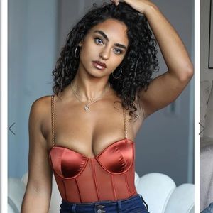 Fashion nova mesh bodysuit sz M NWT